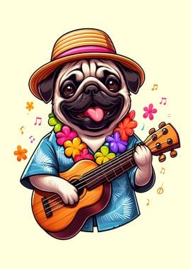  Hawaiian playing ukulele