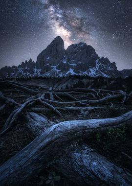 Milky Way above the Alps