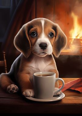 Cute Dog Puppy Coffee Pup