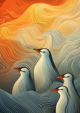 Wavy Penguins