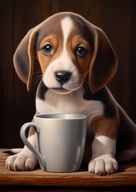 Cute Dog Puppy Coffee Pup