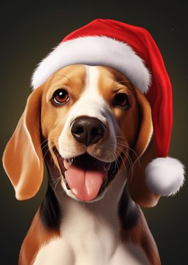 Christmas Beagle Dog