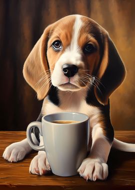 Cute Dog Puppy Coffee Pup