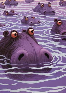 Surprised Hippos