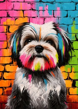 Shih Tzu Dog Graffiti