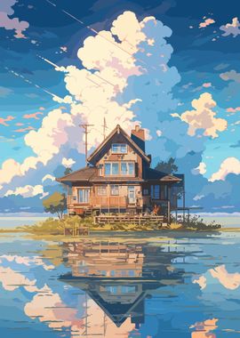 Anime Lake House Dawn