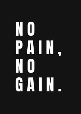 No Pain No Gain Art wall