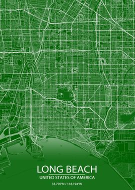 Long Beach CA US Green Map