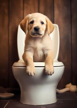 Labrador Retriever Toilet