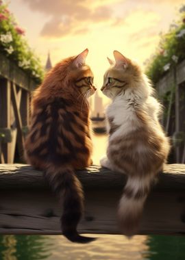 Cute Cats in Love