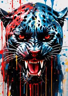 dripping paint panther art