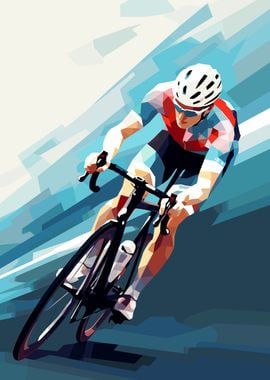 Cyclist Cycling Minimalist