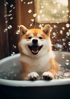 Shiba Inu Puppy Water Pup