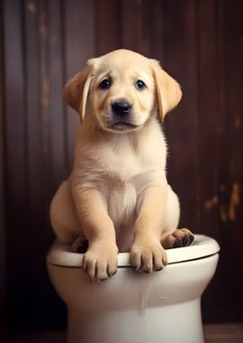 Labrador Retriever Toilet