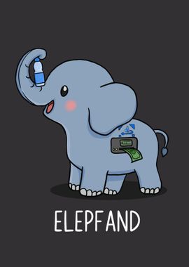 Funny Pun Elepfand Witzig