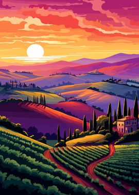 Italy Sunset Tuscany