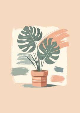 Rustic Monstera Charm