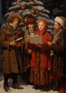 Vintage Carolers Xmas