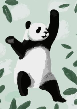 Panda between Leaves