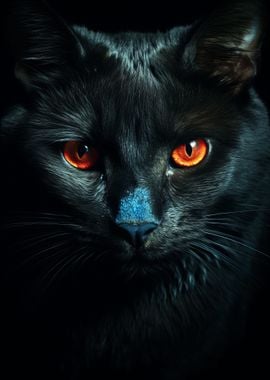 Black Cat Painting