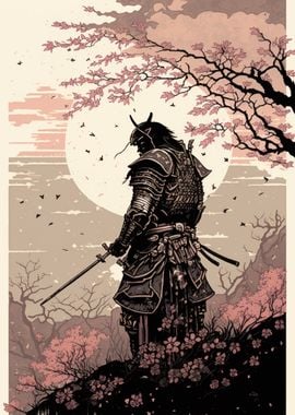 japanese samurai in sakura