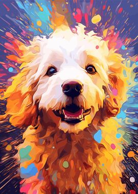 cute puppy paint art