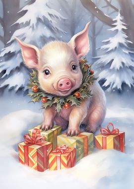 Xmas Pig for Kids