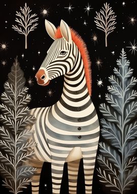 Vintage Zebra Xmas