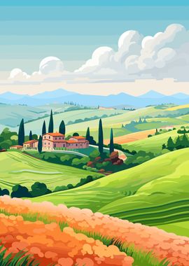 Italian Travel Scenery Art