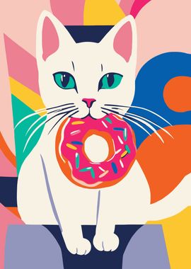 Cat with Donut