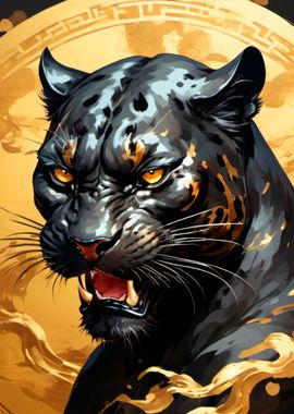 japanese panther art 