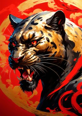 japanese panther art 