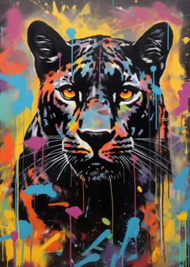 Banksy Graffiti Panther