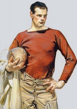 Vintage Football Player 