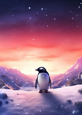 Penguin Polar Lights