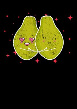 Cute Papaya Couple Hugging