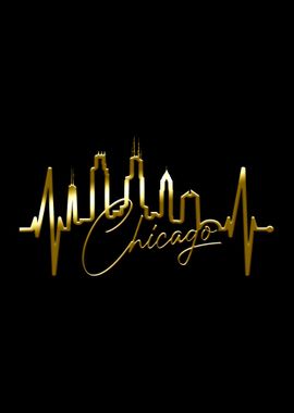 Chicago Skyline Heartbeat