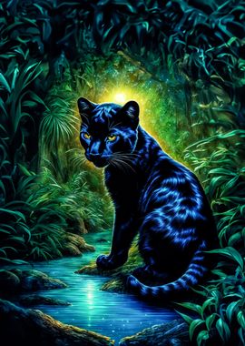 Black Panther in Jungle