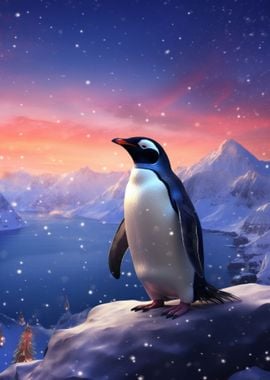 Penguin Polar Lights