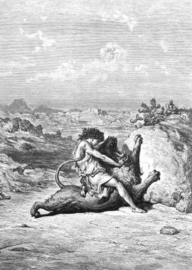 Samson Slays a Lion