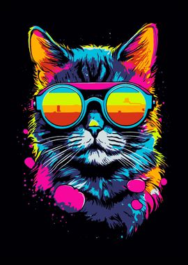 Gaming Cat Pop Art