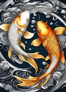 Koi Fish Yin Yang