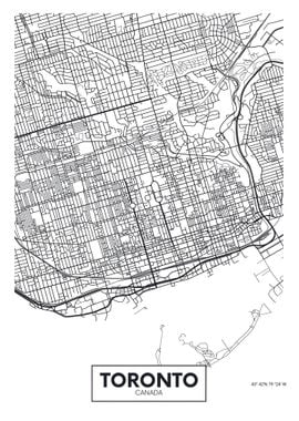 minimalistic toronto map