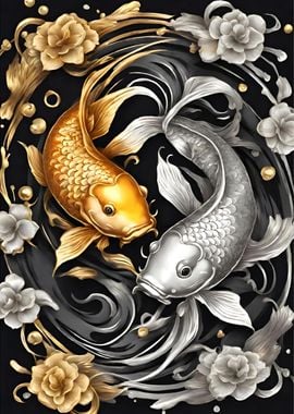 Koi Fish Yin Yang