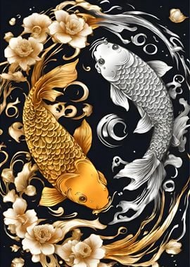 Koi Fish Yin Yang