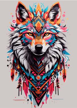 Wolf Dreamcatcher Art