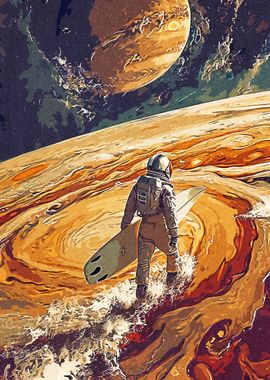 Astronaut Surfing