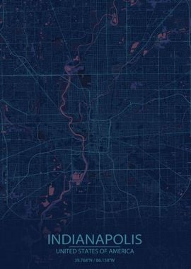 Indianapolis BluePurpleMap