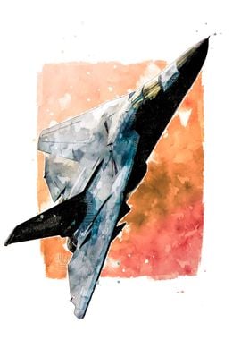 F111 Raven Watercolor