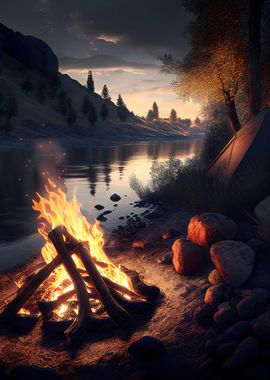 Campfire Nature Landscape